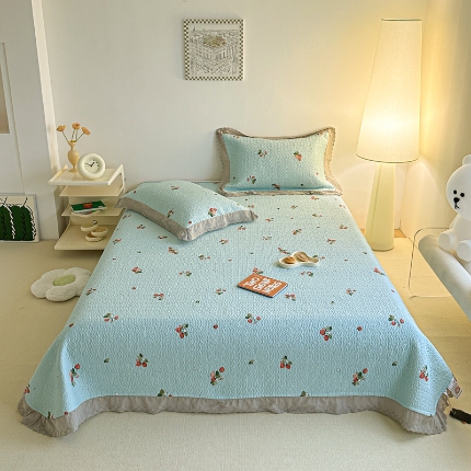 91家纺网 家纺一手货源 找家纺 （总）源舜家纺 2025新款舒适亲肤全棉单品床盖-爱心满满