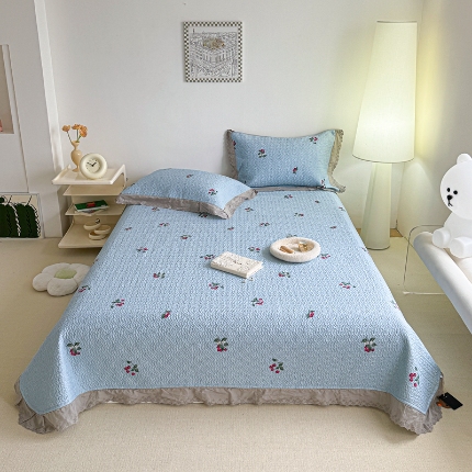 91家纺网 家纺一手货源 找家纺 （总）源舜家纺 2025新款舒适亲肤全棉单品床盖-爱心满满