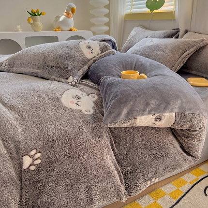 91家纺网 家纺一手货源 找家纺 （总）2025新款  雪花绒四件套牛奶绒被套雪花绒被套金貂绒四件套塔芙绒被套羊羔绒雕花绒四件套直播跨境外贸