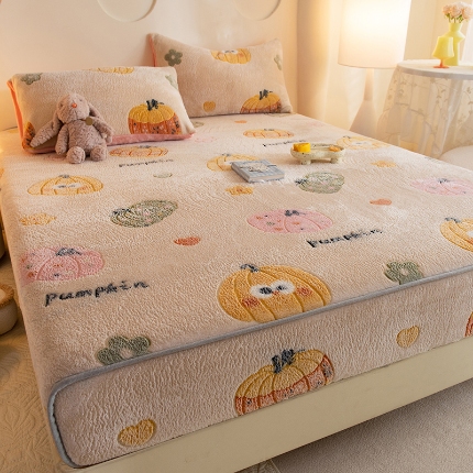 91家纺网 家纺一手货源 找家纺 (总) 慕梵 2025雪花绒印花卡通床笠牛奶绒珊瑚绒床罩