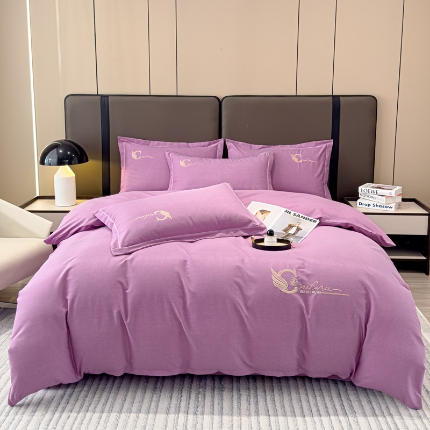 91家纺网 家纺一手货源 找家纺 （总）U品汇生态加厚长绒棉纯棉绣花全棉磨毛刺绣四件套直播