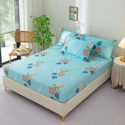 91家纺网 家纺一手货源 找家纺 （总）雨萝家纺 新款全棉印花床笠