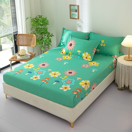 91家纺网 家纺一手货源 找家纺 （总）雨萝家纺 新款全棉印花床笠