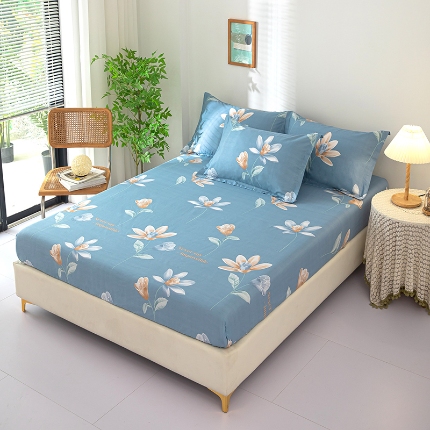 91家纺网 家纺一手货源 找家纺 （总）雨萝家纺 新款全棉印花床笠