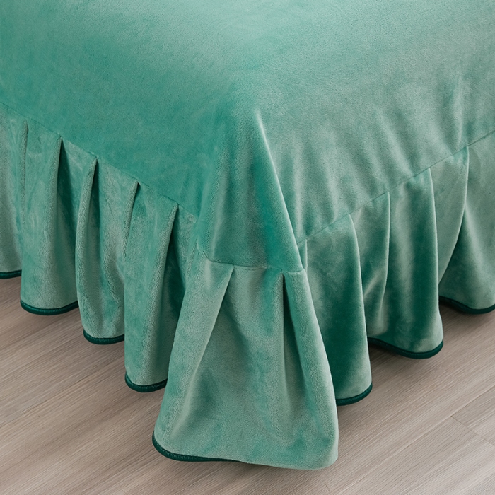 91家纺网 家纺一手货源 找家纺 绒耀 2025新款高克重牛奶绒四件套保暖四件套直播爆款电商爆款 花开朵朵