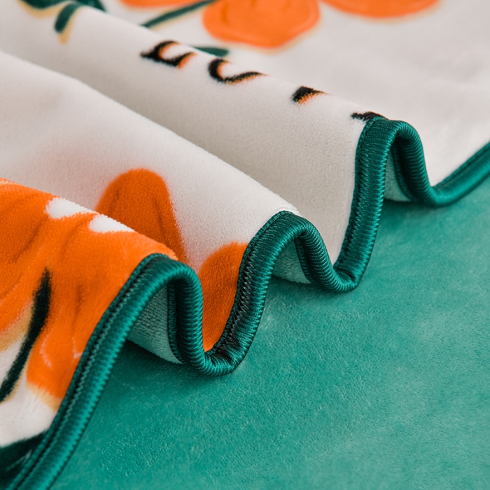 91家纺网 家纺一手货源 找家纺 绒耀 2025新款高克重牛奶绒四件套保暖四件套直播爆款电商爆款 花开朵朵