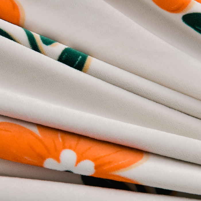 91家纺网 家纺一手货源 找家纺 绒耀 2025新款高克重牛奶绒四件套保暖四件套直播爆款电商爆款 花开朵朵