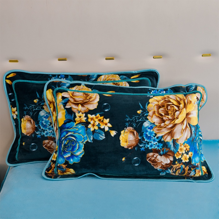 91家纺网 家纺一手货源 找家纺 绒耀 2025新款高克重牛奶绒四件套保暖四件套直播爆款电商爆款 花开富贵