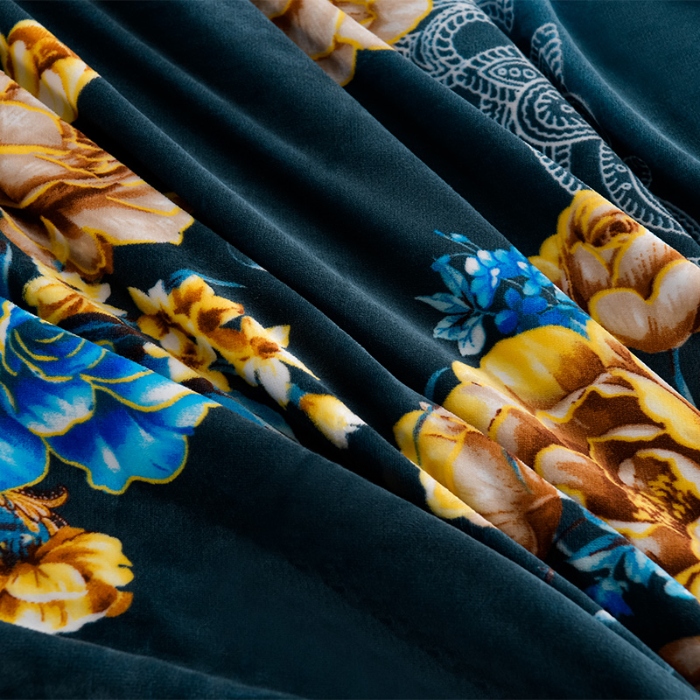 91家纺网 家纺一手货源 找家纺 绒耀 2025新款高克重牛奶绒四件套保暖四件套直播爆款电商爆款 花开富贵