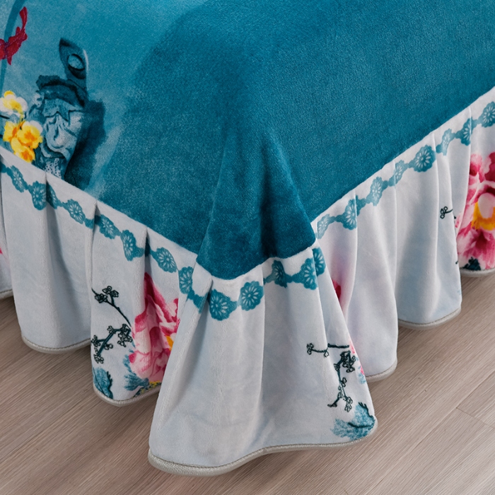 91家纺网 家纺一手货源 找家纺 绒耀 2025新款高克重牛奶绒四件套保暖四件套直播爆款电商爆款 映山红