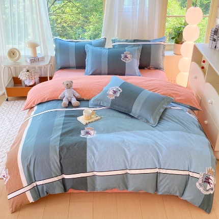 91家纺网 家纺一手货源 找家纺 （总）2025新款植物羊绒大板磨毛活性印花四件套