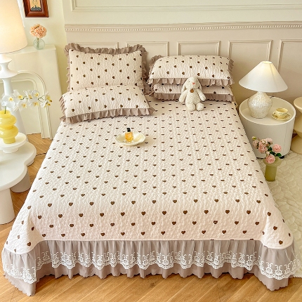 91家纺网 家纺一手货源 找家纺 （总）苏米娜A类母婴级双层纱棉麻三件套四件套小竺棉泡泡棉泡泡纱单床盖三件套纯棉全棉水洗棉凉感丝床盖三件套