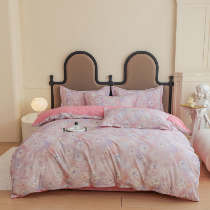 91家纺网 家纺一手货源 找家纺 （总）2024新款全棉加厚长绒棉数码印花四件套