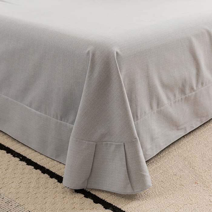 91家纺网 家纺一手货源 找家纺 2024新款全棉加厚长绒棉数码印花四件套 清风随心-桔