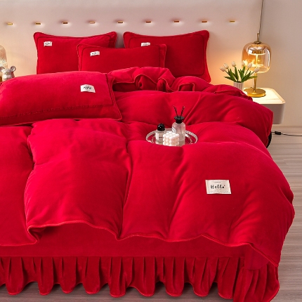 91家纺网 家纺一手货源 找家纺 （总）梦之星25款纯色8.5斤9斤牛奶绒法莱宝宝金貂绒四件套