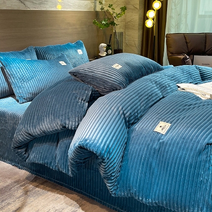 91家纺网 家纺一手货源 找家纺 （总）经年 2025年新款200克双面加厚魔法绒牛奶绒四件套