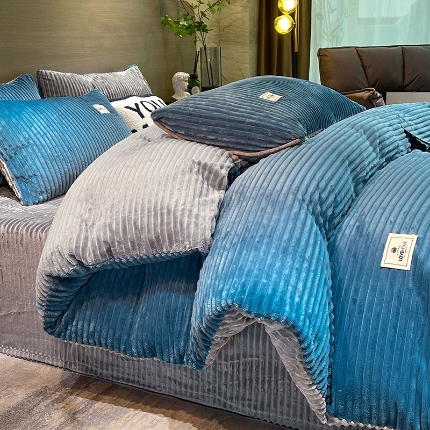 91家纺网 家纺一手货源 找家纺 （总）经年 2025年新款200克双面加厚魔法绒牛奶绒四件套