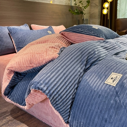 91家纺网 家纺一手货源 找家纺 （总）经年 2025年新款200克双面加厚魔法绒牛奶绒四件套