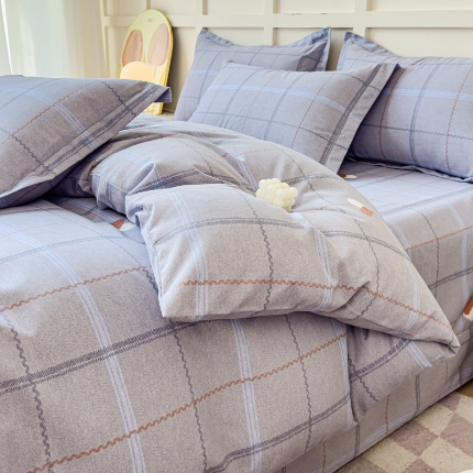 91家纺网 家纺一手货源 找家纺 喷气AB版生态加厚长绒棉纯棉全棉磨毛印花四件套三件套直播