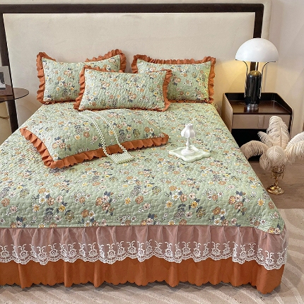 91家纺网 家纺一手货源 找家纺 （总）A类母婴级双层纱棉麻三件套四件套小竺棉泡泡棉泡泡纱单床盖三件套纯棉全棉水洗棉凉感丝床盖三件套