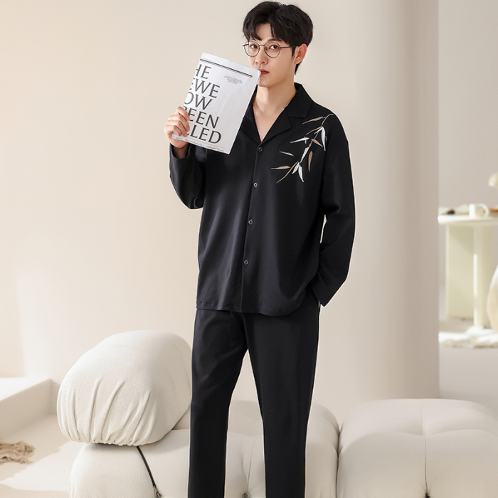 91家纺网 家纺一手货源 找家纺 （总）洛兰沙 春秋季纯棉开衫长袖可外穿家居服睡衣