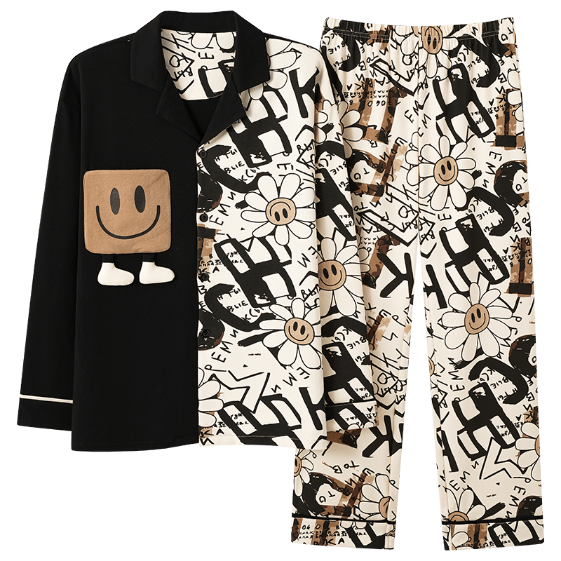 91家纺网 家纺一手货源 找家纺 洛兰沙 春秋季纯棉开衫长袖可外穿家居服睡衣 640男