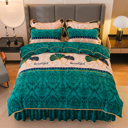 91家纺网 家纺一手货源 找家纺 绒小宣 高克重牛奶绒印花四件套