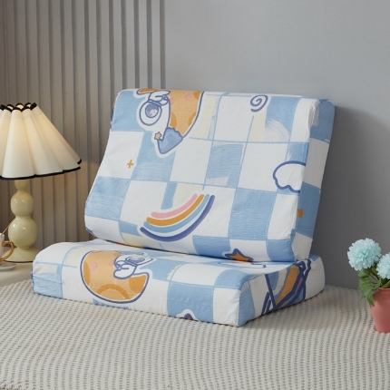 91家纺网 家纺一手货源 找家纺 （总）翎盈家纺 2023新款全棉枕套小清新纯棉枕套乳胶枕专用枕套