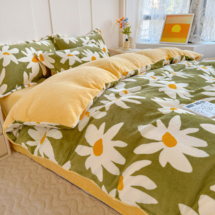 91家纺网 家纺一手货源 找家纺 （总）卡普家居 2025新款加厚保暖牛奶绒系列--四件套