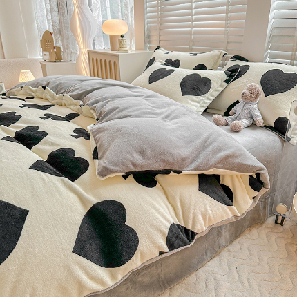 91家纺网 家纺一手货源 找家纺 （总）卡普家居 2025新款加厚保暖牛奶绒系列--四件套