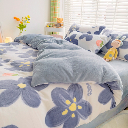 91家纺网 家纺一手货源 找家纺 （总）卡普家居 2025新款加厚保暖牛奶绒系列--四件套