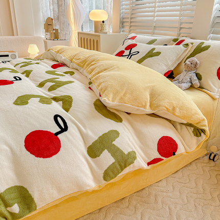 91家纺网 家纺一手货源 找家纺 （总）卡普家居 2025新款加厚保暖牛奶绒系列--四件套