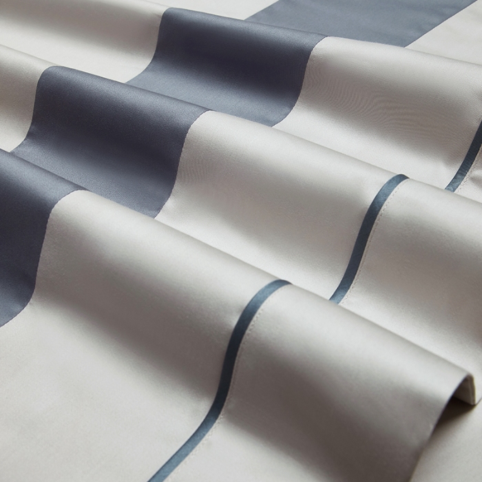 91家纺网 家纺一手货源 找家纺 【2024更新】100支100S全棉太妃缎纯色拼色四件套可选多件套可定制 格调·灰