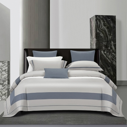 【2024更新】100支100S全棉太妃缎纯色拼色四件套可选多件套可定制 格调·灰