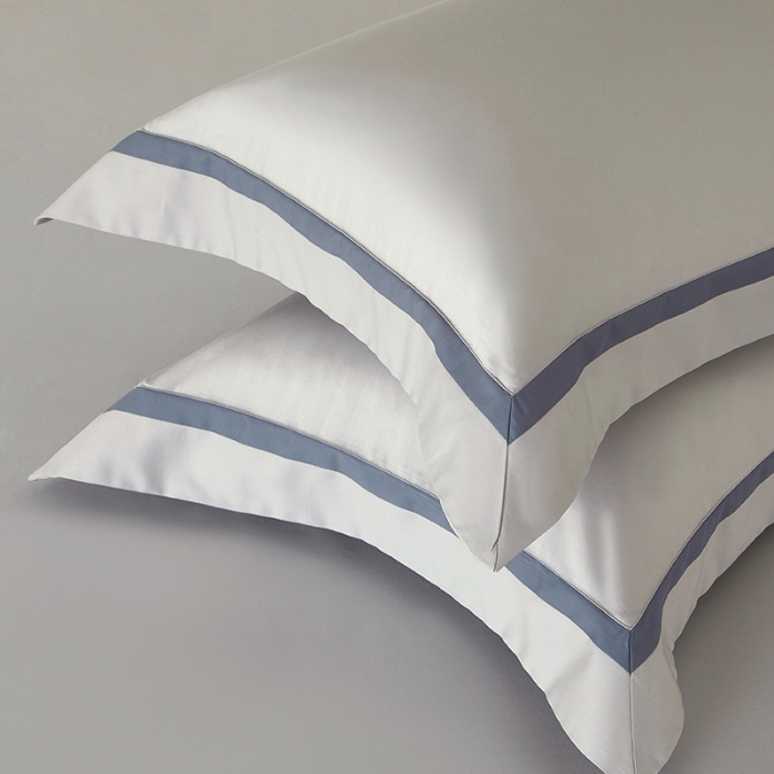 91家纺网 家纺一手货源 找家纺 【2024更新】100支100S全棉太妃缎纯色拼色四件套可选多件套可定制 格调·灰