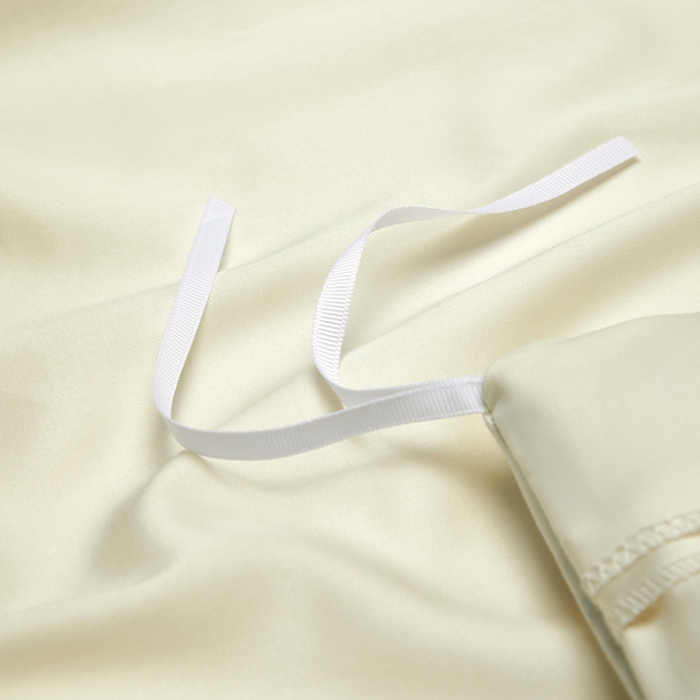 91家纺网 家纺一手货源 找家纺 【2024更新】100支100S全棉太妃缎纯色拼色四件套可选多件套可定制 格调·米黄