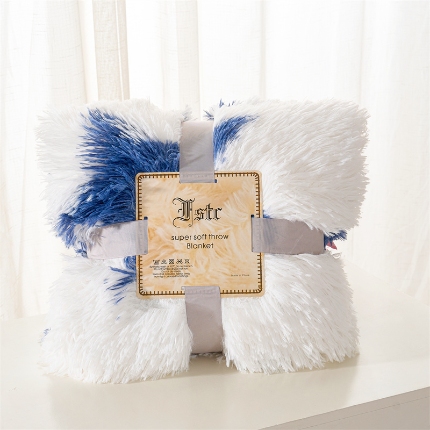 91家纺网 家纺一手货源 找家纺 （总）品尚嘉 水貂绒毛毯长毛绒法莱绒双层跨境外贸毯子-扎染系