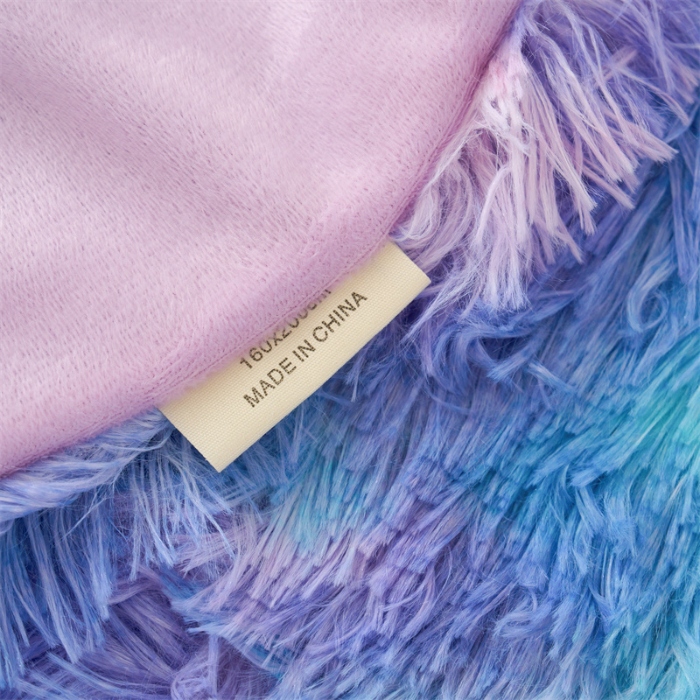 91家纺网 家纺一手货源 找家纺 品尚嘉 水貂绒毛毯长毛绒法莱绒双层跨境外贸毯子-扎染系 扎染-兰彩虹