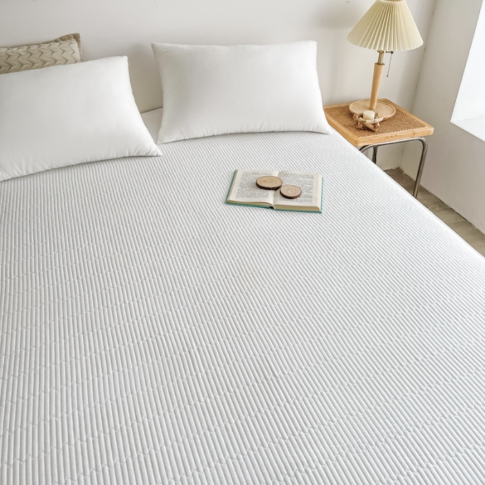 91家纺网 家纺一手货源 找家纺 13372全棉夹棉床笠 笠高32cm 白色