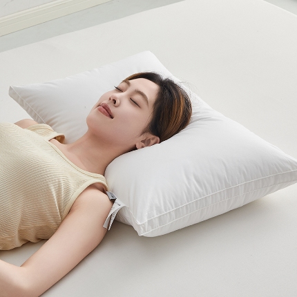 91家纺网 家纺一手货源 找家纺 （总）乐可 2024新款A类全棉日系简素酒店枕 枕头枕芯