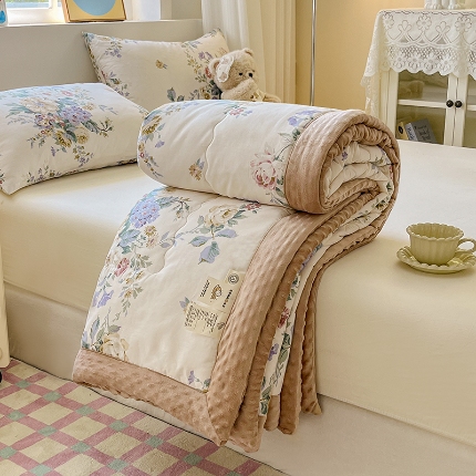 91家纺网 家纺一手货源 找家纺 （总）梦依依 2025新款全棉豆豆绒大豆被纯棉冬被春秋被儿童豆豆被