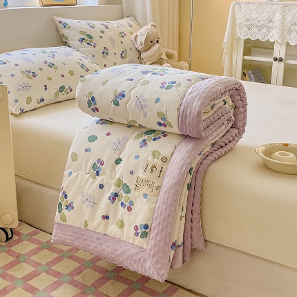 91家纺网 家纺一手货源 找家纺 （总）梦依依 2025新款全棉豆豆绒大豆被纯棉冬被春秋被儿童豆豆被