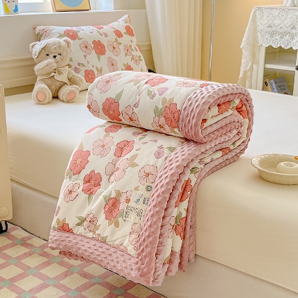 91家纺网 家纺一手货源 找家纺 （总）梦依依 2025新款全棉豆豆绒大豆被纯棉冬被春秋被儿童豆豆被