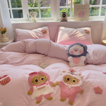 91家纺网 家纺一手货源 找家纺 坚果摄影   小清新素色毛巾绣套件样片