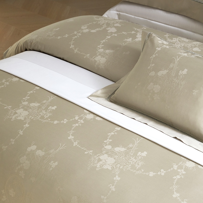 91家纺网 家纺一手货源 找家纺 【2024】100S100支全棉提花四件套长绒棉可定制直播爆款外贸 花朝