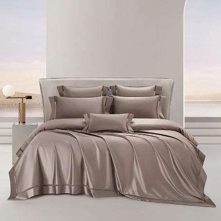 91家纺网 家纺一手货源 找家纺 （总）【2025】140支140S全棉纯色四件套镂空款可选多件套可定制