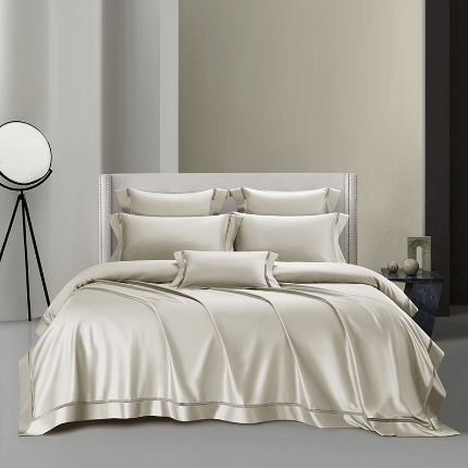 91家纺网 家纺一手货源 找家纺 （总）【2025】140支140S全棉纯色四件套镂空款可选多件套可定制