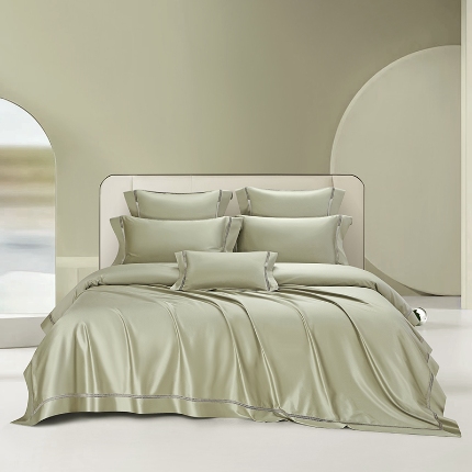 91家纺网 家纺一手货源 找家纺 （总）【2025】140支140S全棉纯色四件套镂空款可选多件套可定制