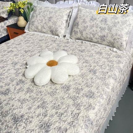 91家纺网 家纺一手货源 找家纺 纯棉床盖三件套240×255小仙女夏季加大床单花边全棉床盖三件套