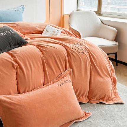 91家纺网 家纺一手货源 找家纺 （总）2024奥裕新款婴儿绒牛奶绒四件套赫曼系列